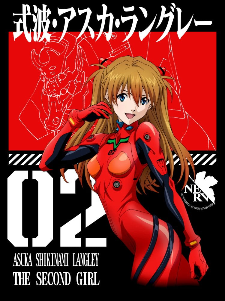 Asuka Shikinami Langley Neon Genesis Evangelion Anime Character Men S Black Hoodie 3xl Walmart Com