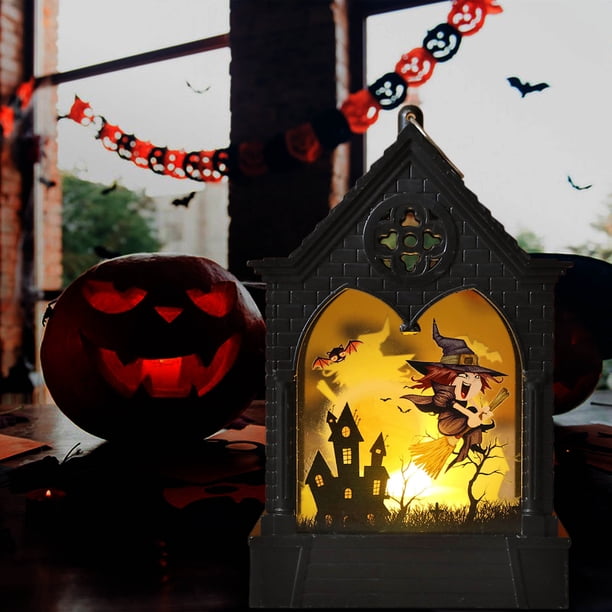 Accesorios de decoración de Halloween, adorno de escritorio, luz de viento LED, suministros de decoración para festivales, luz de vela electrónica, luz de noche LED