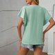 thumbnail image 4 of Usted Es Más Que un Puntaje de Prueba Capa de Camisa de Manga Corta con Ruffles, Estampado Cuello Redondo Blusa Casual, 4 of 5