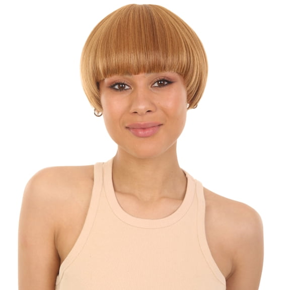 LUXLUXE Alyssa 9" Straight Bob Full Cap Wig for Women, Heat-Resistant Synthetic Hair Wigs for Daily Wear & Parties, Multicolor
