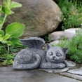 thumbnail image 2 of Statue Commémorative Chat Ange Statue Cadeau Pierre Tombale pour Animal Ornements Commémoratifs Artisanat Ornements, 2 of 6