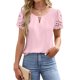 thumbnail image 1 of Blusas Informales de Negocios para Mujer, Blusas Elegantes de Verano, Lindas Camisas de Corta, Conjuntos de Trabajo Modernos. Rosa L, 1 of 8