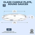 thumbnail image 2 of Glass Pillar Candle Holder Plates (5 Inches, 12 Pack), 2 of 8