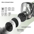 thumbnail image 2 of Full Face Gas Mask, Gas Mask Nuclear And Chemical, With 40mm Activated Carbon Filter, Reusable, 2 of 5