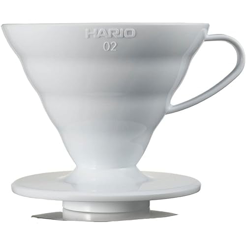 HARIO V60 02 Transparent Coffee Dripper White Coffee Drip for 1~4 cups VDR-02W