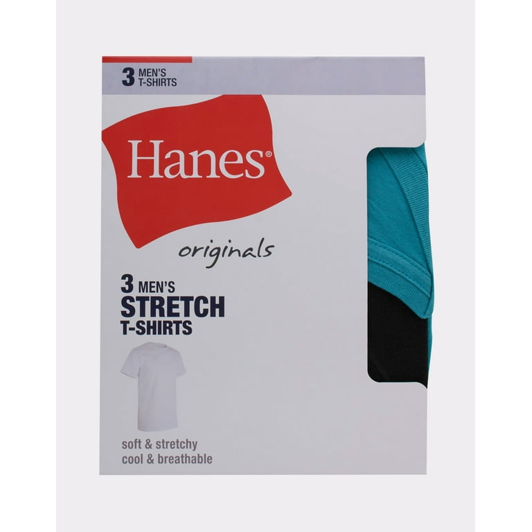 Hanes Originals Men s Stretch Crewneck T Shirt Moisture Wicking Assorted 3 Pack 2XL