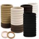 thumbnail image 1 of 200 Uds Guoxi gomas para el cabello suaves de alta elasticidad soportes de cola de caballo sin costuras para cabello grueso-sin daños coleteros de 5 colores para mujeres y niñas, 1 of 1