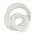 thumbnail image 6 of 20" x 17" White Polystone Wavy Shaped Abstract Sculpture with Cutouts and Speckled Texturing, by DecMode, 6 of 9