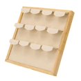 thumbnail image 1 of Earring Display Stand, Jewelry Organizer Jewelry Display Tray, Wooden for Counter Vanity Countertop Ornament Exhibition Home Use, White, 1 of 8