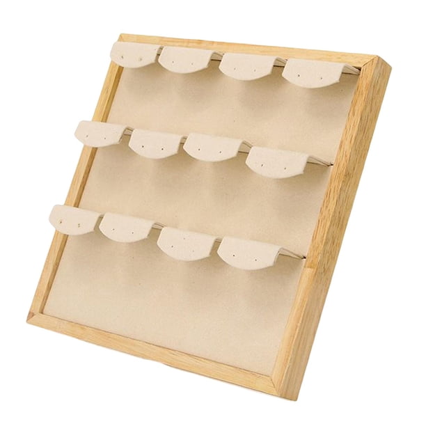 Expositor de pendientes, organizador de joyas, para tocador, manualidades decorativas Blanco
