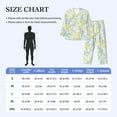 thumbnail image 2 of Mens Pajamas Set, leaves yellow Button Down Long Sleeve Loungewear Sleepwear Pjs sets for Men, 2 of 5