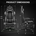 thumbnail image 2 of GTPLAYER Gaming Chair with Footrest PU Leather Office Chair with Adjustable Headrest, Gray, 2 of 8