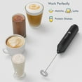 thumbnail image 2 of New England Stories Battery Operated Handheld Milk Frother, Black, 2 of 7