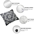 thumbnail image 6 of BANET Decorative Pillow Covers Pack of 2 Flower Throw Pillow Covers Square for Bedroom Sofa Couch 12x12in, 6 of 7