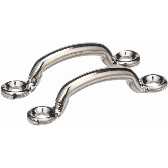 Seachoice Eye Straps Multi-Purpose Nickel-Plated Brass - Set of 4, 1-7/32 Inch, Silver