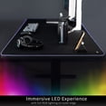 thumbnail image 3 of VIVO Black 71" x 30" Universal Table Top w/ RGB Pad for Sit to Stand Desk Frames, 3 of 9