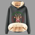 thumbnail image 2 of Telankuip 2025 Fashion Christmas Hoodies for Women Sherpa Lined Warm Long Sleeve Pullover Sweatshirts X-Mas Letter Printed Cute Cow Graphic Soft Comfort Hooded Tops Light Gray L, 2 of 3