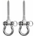 thumbnail image 1 of piezas 900 kg de capacidad 304 ganchos de techo de acero inoxidable resistentes, ganchos para columpios, ganchos para colgar con tornillos para silla de suspensión de yoga de madera, saco de boxeo,, 1 of 5