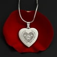 thumbnail image 5 of The Best Kind of Mom Raises A Firefighter Engraved Heart Necklace Stainless Steel or 18k Yellow Gold Finish 18-22" Chain, 5 of 15