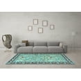 thumbnail image 3 of Ahgly Company Indoor Round Animal Light Blue Traditional Area Rugs, 8' Round, 3 of 4