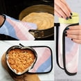thumbnail image 5 of Yayeee Oven Mitts and Pot Holder Set of 4 Heat Resistant Kitchen Gloves Baking Hot Pad, Abstract Blue, 5 of 5