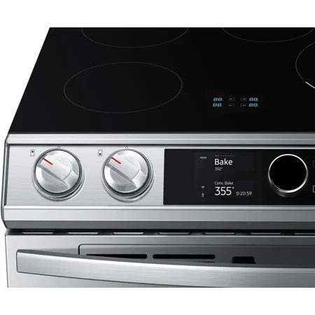 Samsung - 6.3 cu. ft. Slide-In Induction Range with WiFi, Flex Duo™, Smart Dial & Air Fry - Stainless steel