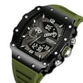 thumbnail image 1 of Skmei 2398 Dual Display Barrel-Shaped Watch with 50M Waterproof, EL Luminous, Multifunction (Stopwatch, Timer, Alarm, Date/Week), Glass Mirror, PC Case, Silicone Strap, Stainless Steel Buckle -, 1 of 7