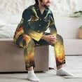 thumbnail image 6 of KLL Firefly Forest Fox Sleepwear Mens Flannel Pajamas,Long Cotton Pj Set, 6 of 7