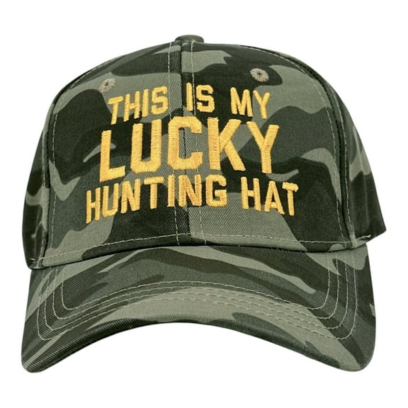 This Is My Lucky Hunting Hat Funny Sarcastic Hunter Graphic Novelty Cap