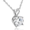 thumbnail image 2 of Pompeii 2ct Solitaire Diamond Pendant 14K White Gold Clarity  (H,I2), 2 of 2