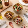 thumbnail image 2 of 50 Pcs Square Plastic Serving Bowls Disposable Snack Salad Bowl Small Party Candy Bar Containers Taco Bar Serving Dishes for Buffet Chips Fruit(4 oz,Gold), 2 of 6