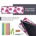 thumbnail image 5 of Yiaed Orchids Flowers Print Leather Pencil Case - Leather Pen Pencil Holder - Elegant & Practical Pencil Pouch for Work & Office, 5 of 7