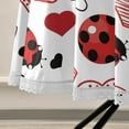 thumbnail image 5 of SKYSONIC Valentine Ladybugs Hearts Round Tablecloth 60inch with Lace Indoor Wrinkle Free, Spring Animala Cute Red Circular Table Cover Washable Farmhouse Tabletop for Kitchen Dining Decor, 5 of 7