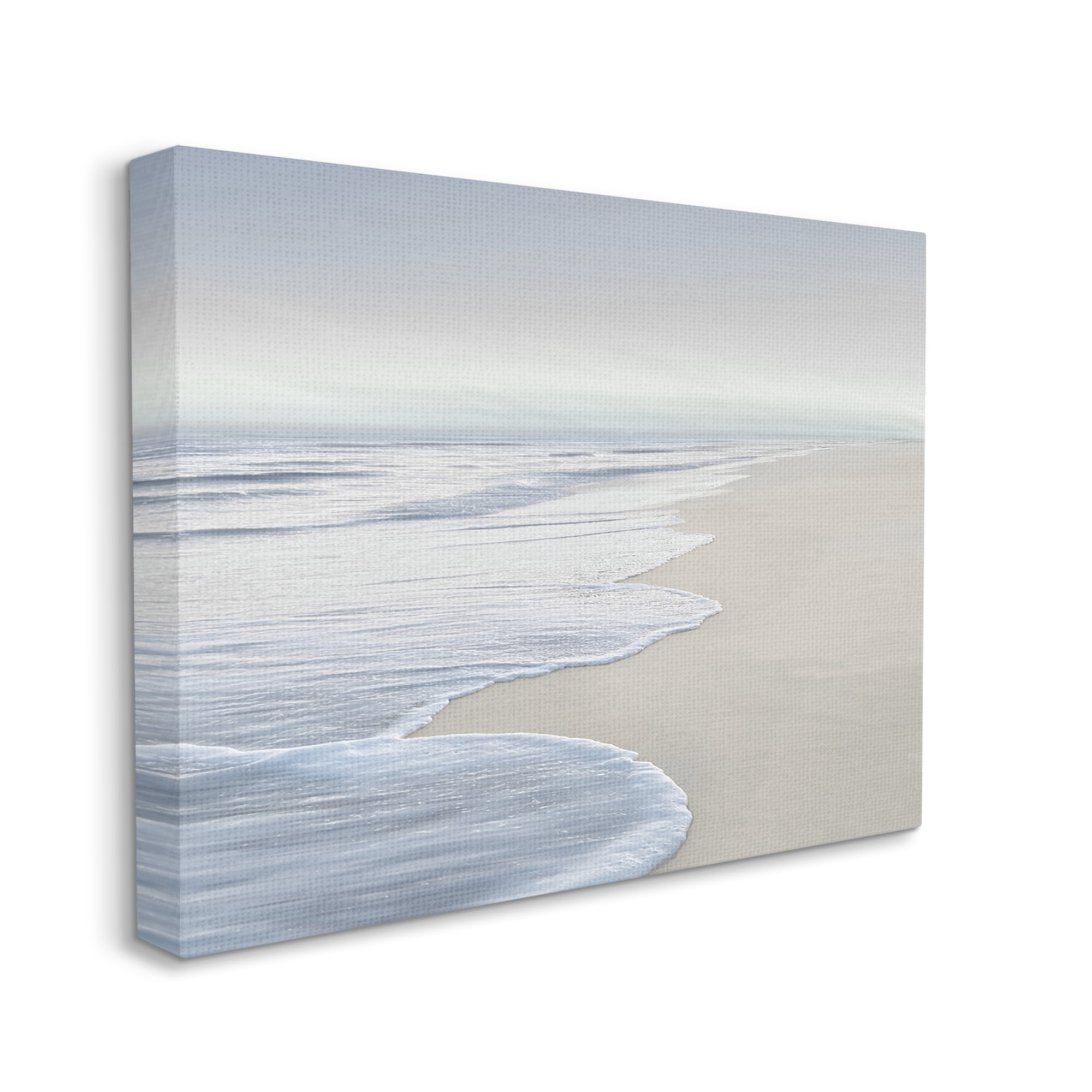 Stupell Industries Foamy Beach Waves Nature Photography Gallery Wrapped Canvas Print Wall Art, 48 x 36