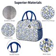thumbnail image 4 of Flower Lunch Bag for Women Men Reusable Insulated Lunch Bags, Leakproof Cooler Food Lunch Tote Bag, Large Capacity Lunch Box for Work School Travel Picnic, 4 of 7