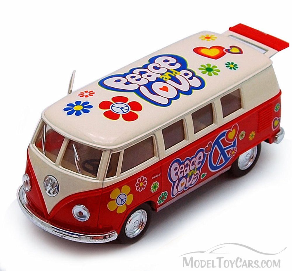 1962 Volkswagen Classical Bus, Red - Kinsmart 5377DF - 1/32