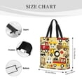 thumbnail image 4 of Vsdgher Vehicles print Tote Bag for Women Shoulder Bag with Zipper Large Shoulder Bag Handle Handbag Portable Washable for Travel, Work, 4 of 8