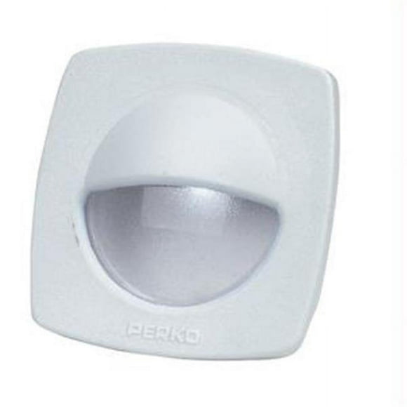 Perko LED Utilitaire Lumière avec Pression sur la Couverture avant - Blanc - 1074DP2WHT