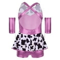 thumbnail image 3 of iiniim Girls Cowgirl Outfit 2 Pcs Shiny Fringe Leotard Tutu Skirt and Headband for Dance Party Pink 14, 3 of 6
