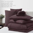 thumbnail image 6 of 7-Piece Queen Dusty Blue Grayish Blue Stitch Quilted Comforter Set, All Season Bed in a Bag with Sheets & Pillowcases, 6 of 10
