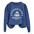 thumbnail image 2 of YVNAURA Women's Spooky Season Letter Graphic Crewneck Sweatshirt Oversized Long Sleeve Pullover Vintage Halloween Print Relaxed Fit Casual Fall Tops for Party Daily 1 Pack, Blue,XXL, 2 of 4