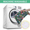 thumbnail image 6 of Dark Green Christmas Ornament Pattern Square Tablecloth,Waterproof Square Table Cover,Wipeable Spillproof Washable Table Cover for Home Kitchen Party Decor 42"X42"(107x107cm), 6 of 6