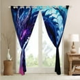 thumbnail image 4 of Dragon Curtains 30%-50% Blackout ,3D Goth Dragon Curtains & Drapes Psychedelic Home Decor,Safari Animals Curtains Purple Blue Trippy Window Curtain 2 Panels 52"Wx84"L, 4 of 6
