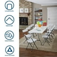 thumbnail image 2 of COSCO 8 ft. Fold-in-Half Banquet Table w/Handle, White, 2 of 6