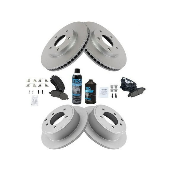 Front and Rear Brake Pad and Rotor Kit - Compatible with 2008 - 2016 Mitsubishi Lancer 2009 2010 2011 2012 2013 2014 2015