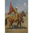 thumbnail image 2 of Franz Roubaud 11x14 Black Ornate Wood Framed Double Matted Museum Art Print Titled: The Standard Bearer, 2 of 5