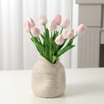 thumbnail image 4 of QZS Artificial Tulips Flowers,Pink Mini Real Touch Tulips Bouquets for Wedding Decorations,Plastic Flowers with Branch for Office,Wedding,School Decoracions, 4 of 6