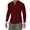 Wine, variant on Mens T Shirt,Men's Casual Solid Long Sleeve Crew Neck Button Pullover T-Shirt