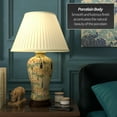thumbnail image 3 of Oriental Furniture 25" Glazed Bamboo Blossom Vase Lamp, 3 of 6