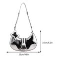 thumbnail image 1 of Y2K-Bolso de hombro con remaches de cuero PU Retro para mujer, bolso de axila, bolso de hombro de Color de contraste de moda, bolsos con cremallera y Asa superior Fivean unisex, 1 of 2